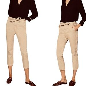 Joie trouser khaki crop pants size 8 NWT